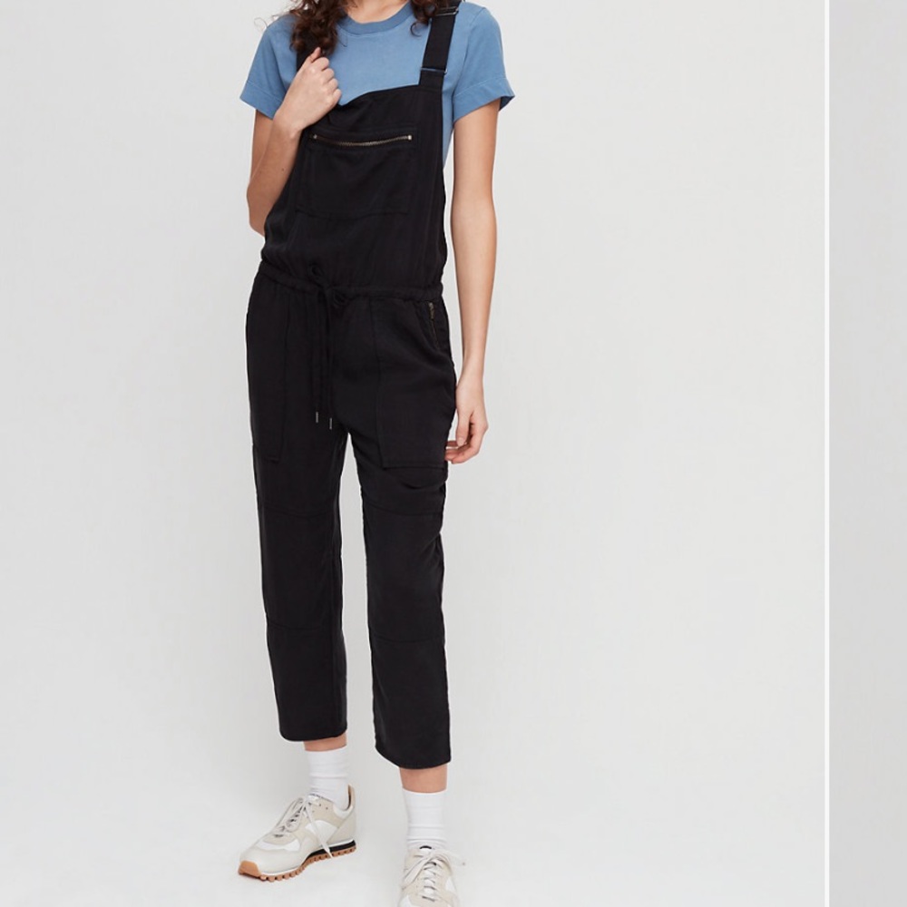 NWOT Wildfred Free Black Cropped Twill Overalls